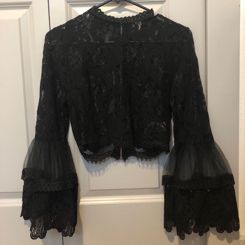 Lace Going Out / Formal Top Bell Sleeve